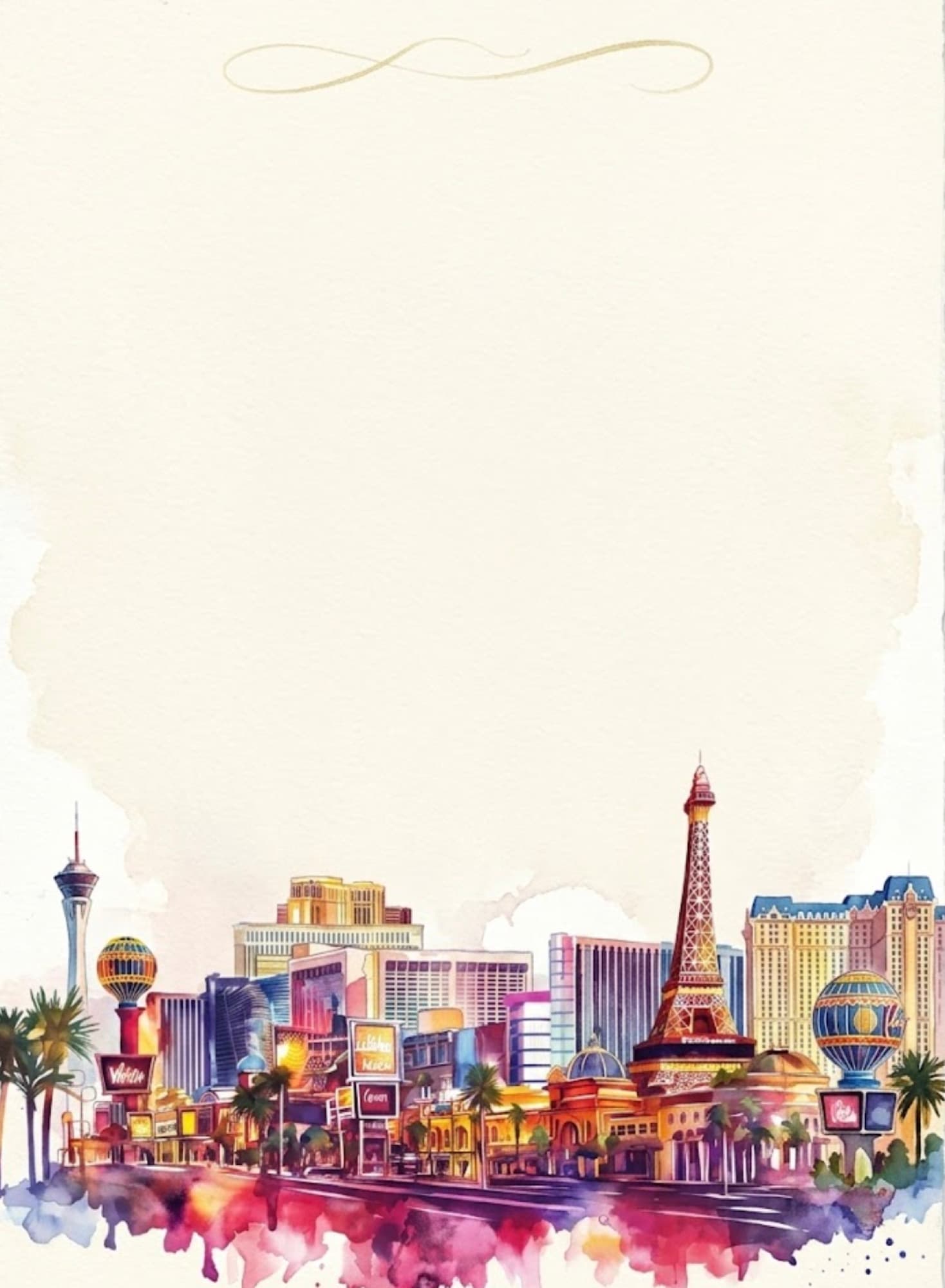 Example save the date for Roxie and Vince in Las Vegas, NV